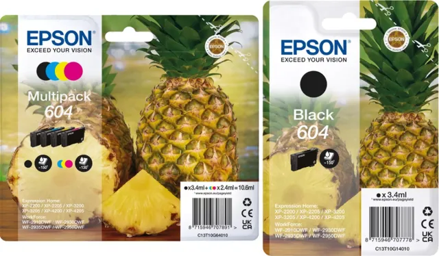 Epson 604 - Inktcartridge - Multipak + Zwart Zwart 2x