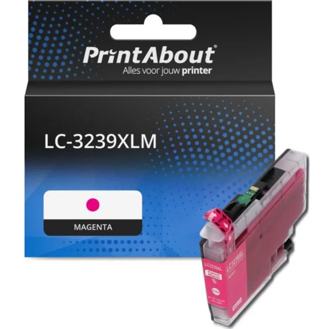 PrintAbout Huismerk Brother LC-3239XLM Inktcartridge Magenta Hoge capaciteit