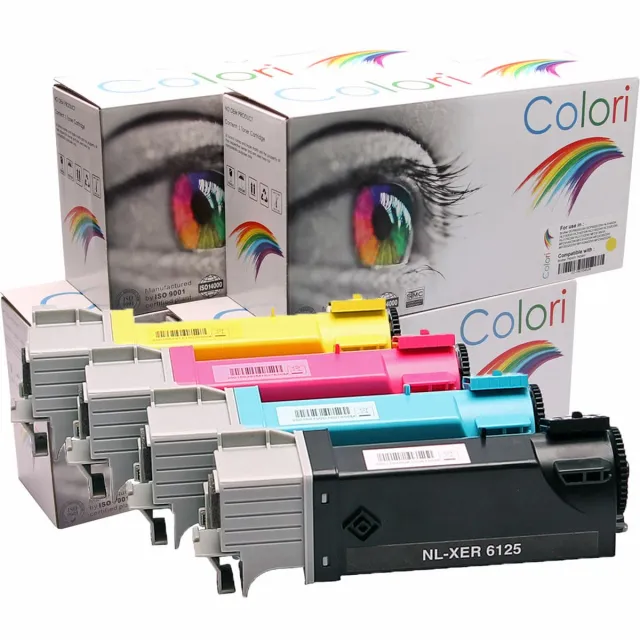 Colori Set 4x Colori huismerk toner geschikt voor Xerox Phaser 6125 6125N 6125VN Set 4 kleuren