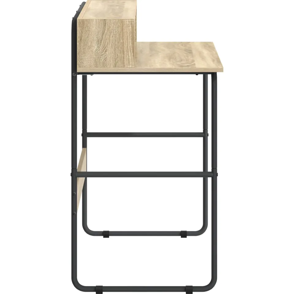 vidaXL Bureau met opbergruimte Sonoma Eiken 100 x 50 x 91 cm, foto 4