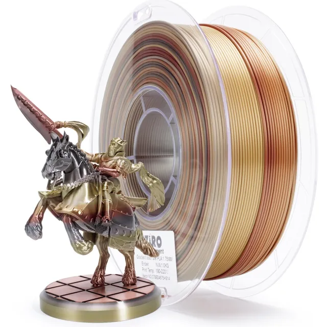 Ziro 3D ZIRO Silk PLA Filament 1.75mm – 1KG – Ember – Luxueuze Glanzende Brons & Koper Metaaloverloop – 3D Printer Filament