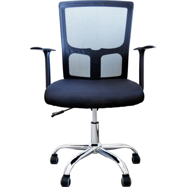 Brasq OC200 Ergonomische Bureaustoel Zwart met Ademend Mesh - Bureaustoelen - In hoogte verstelbaar - Gaming stoel 49 x 47 x 94 cm Zilver-Zwart