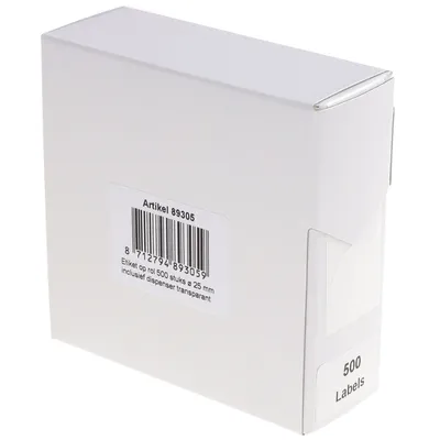 rillprint Etiket Rillprint 25mm op rol transparant 500 stuks