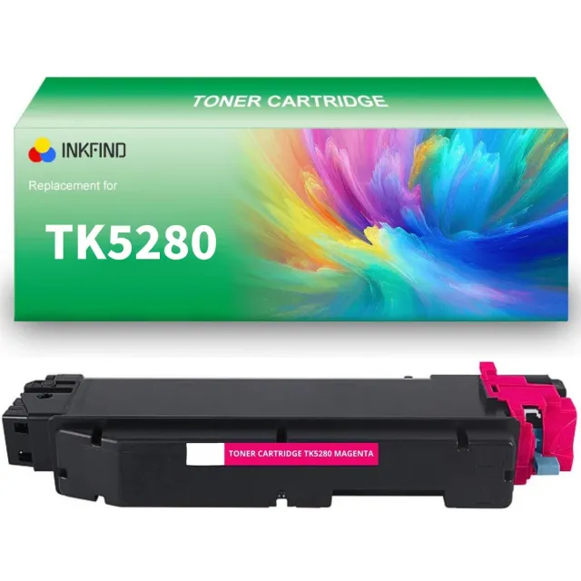 INKFIND TK-5280 Magenta tonercartridge compatibel met Kyocera TK5280 TK-5280 Magenta geschikt voor Kyocera ECOSYS M 6235cidn/6235cidnt/6635cidn/P 6235cdn - 1-pack Magenta Magenta x 1