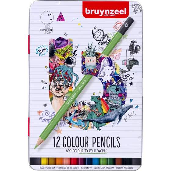 Bruynzeel Kleurpotloden Bruynzeel assorti blik à 12 stuks