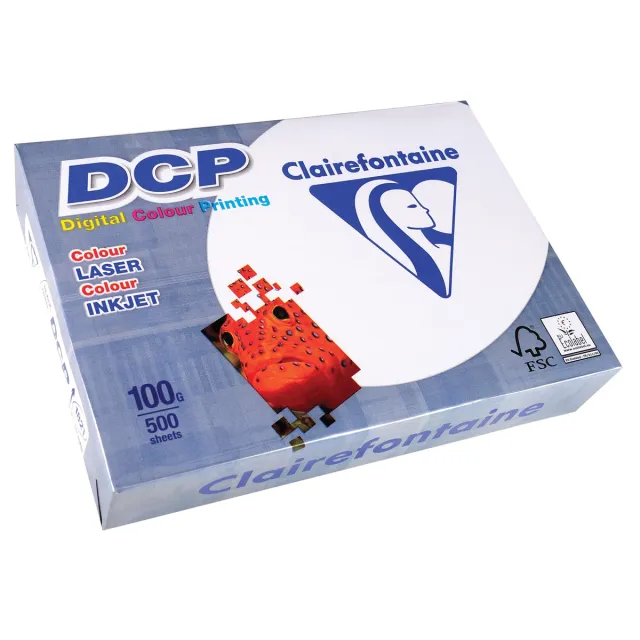 Clairefontaine DCP presentatiepapier A4, 100 g, pak van 500 vel wit