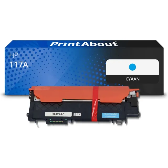 PrintAbout huismerk Toner 117A (W2071A) Cyaan Geschikt voor HP