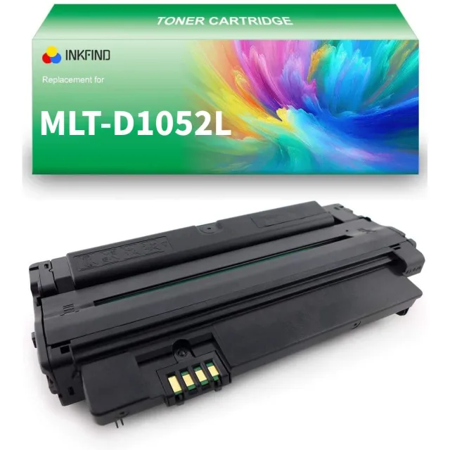 INKFIND MLT-D1052L Zwart tonercartridge Geschikt voor Samsung MLT-D1052L MLT-D105L ML-1910 ML-1915 ML-2525 SCX-4600 SCX-4623F SF-650 - 1 pack - Zwart Zwart x1