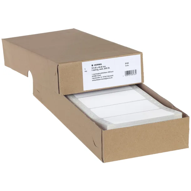 Herma Etiket HERMA 8163 101.6x48.4mm 1-baans wit 2000 stuks