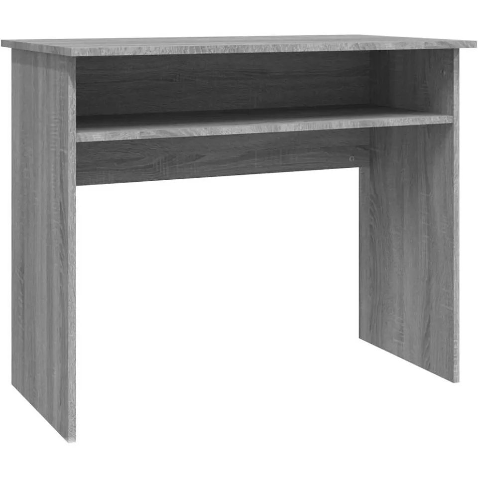 vidaXL Bureau 90x50x74 cm bewerkt hout grijs sonoma eikenkleurig, foto 3