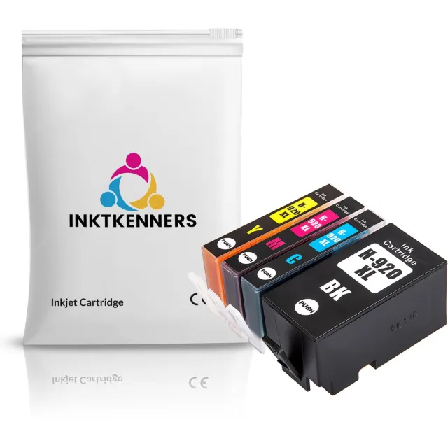 Inktkenners Inktcartridges Geschikt voor HP 920 / 920XL | Multipack van 4 inktcartridges - Geschikt voor HP Officejet 6000, 6500, 6500A, 7000, 7500A Multipack XL