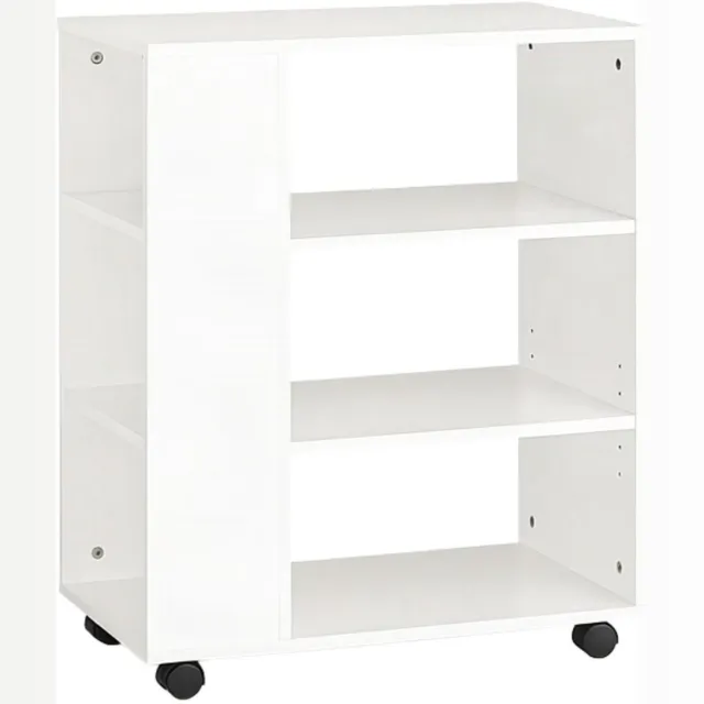 Happiq Printertafel - Voor Kantoor - Met 7 Planken - Wit