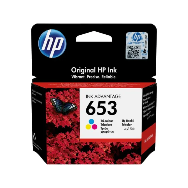 Hp 653 (3YM74AE) Inktcartridge 3-kleuren Cyaan