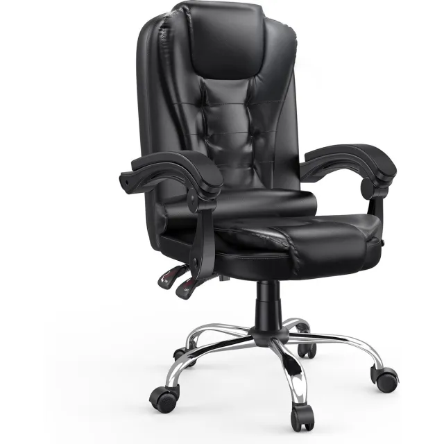 ITRONIQ Bureaustoel Ergonomisch - Verstelbare Bureaustoel - Comfort Stoel met Lendensteun - Voor Kantoor & Thuiswerken - Zwart
