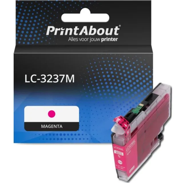 PrintAbout Huismerk Brother LC-3237M Inktcartridge Magenta