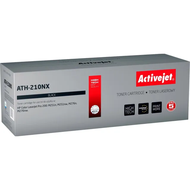 ActiveJet AT-210NX Toner voor HP-printer; HP 131x CF210X, Canon CRG-731BH vervanging; Opperste; 2400 pagina's; zwart.