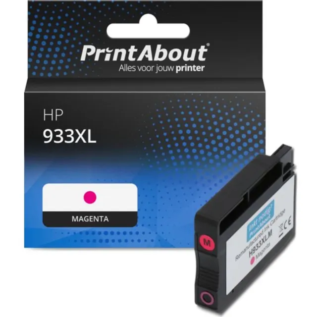 PrintAbout huismerk Inktcartridge 933XL (CN055AE) Magenta Hoge capaciteit geschikt voor HP