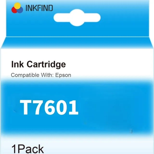 INKFIND T7601 Foto Zwart inktcartridge compatibel met Epson T7601 Geschikt voor Epson SureColor SC-P600 SC P600 SC P600 -1-pack PBK