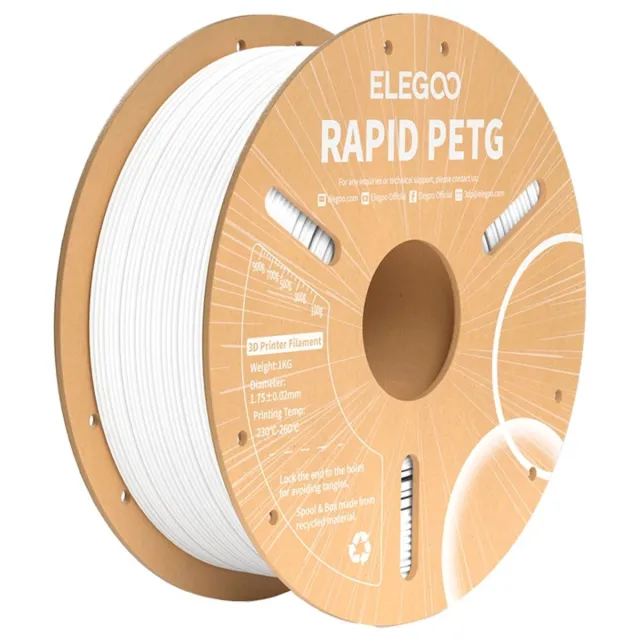 Elegoo Filament Rapid Petg Voor 3D-Printer Wit 1Kg Met Vertraging White