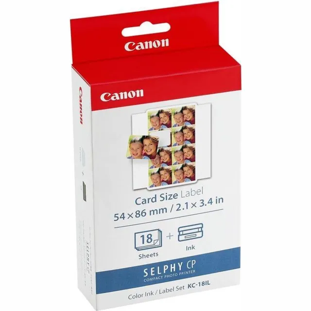 Canon KC-18IL - Instant fotopapier - Inkt/papierset - Voor SELPHY CP-printers - Origineel - 144 stickers Wit