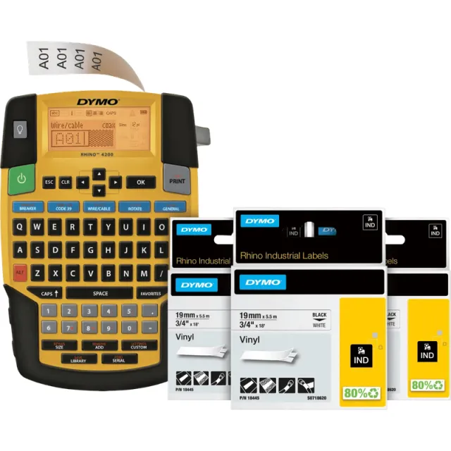 Dymo Rhino 4200 Labelprinter Qwerty + 3 extra labels