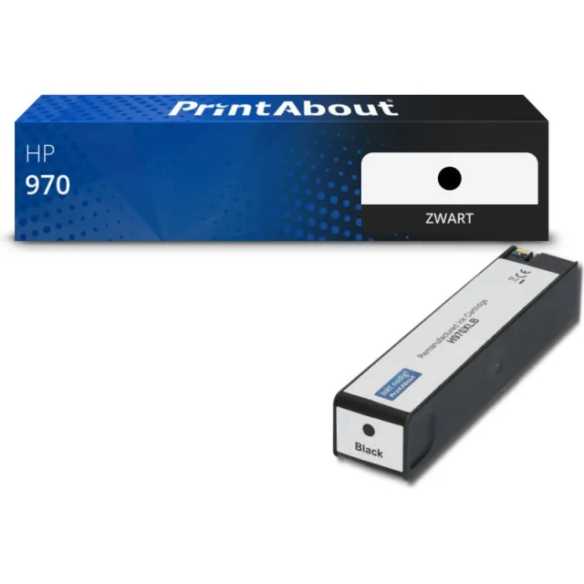 PrintAbout huismerk Inktcartridge 970 (CN621AE) Zwart Geschikt voor HP