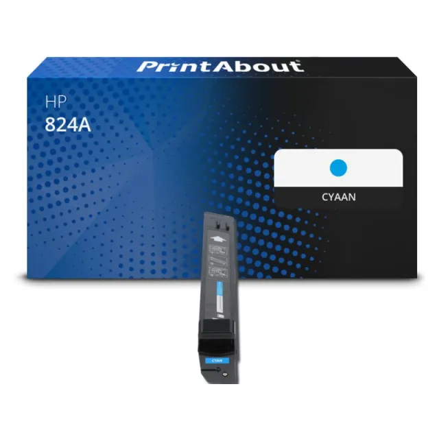 PrintAbout huismerk Toner 824A (CB381A) Cyaan Geschikt voor HP