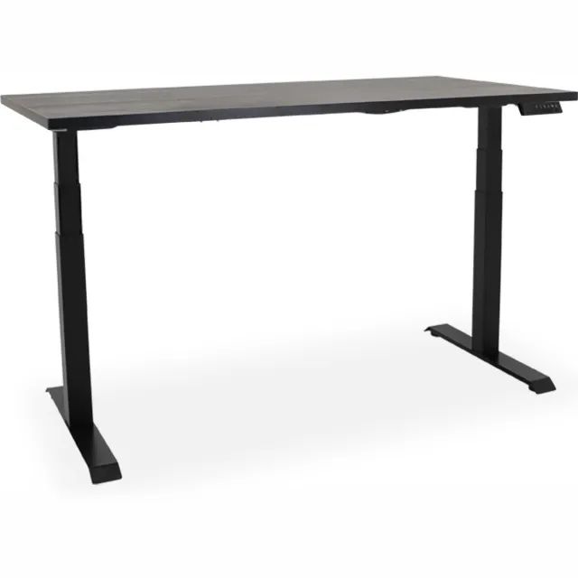 Officetopper Essential elektrisch zit-sta bureau - 140x80cm - zwart/zwart