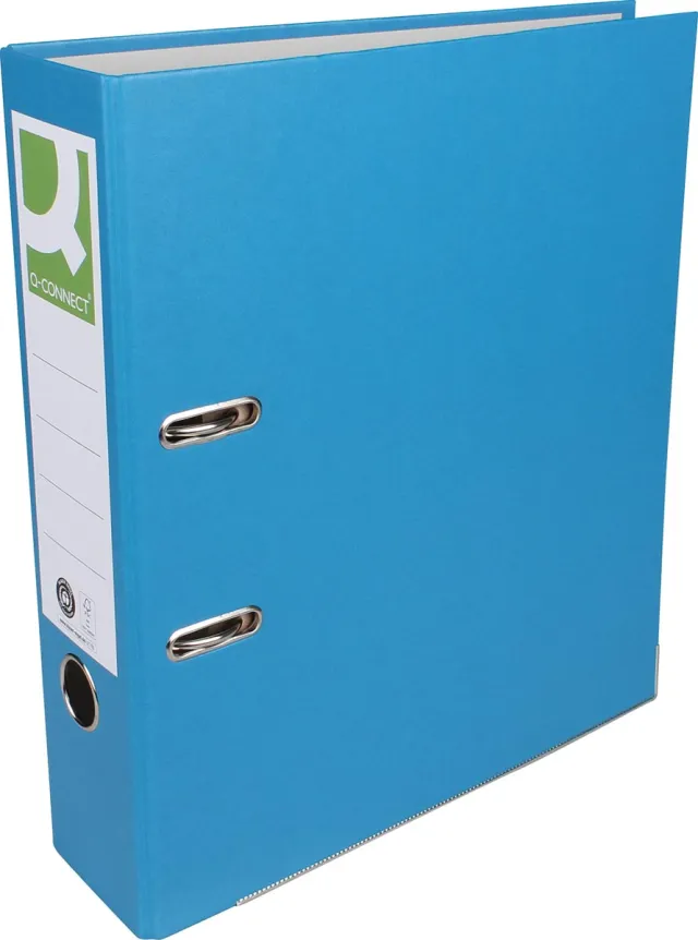 Q-Connect ordner, voor ft A4, uit Recycolor papier, rug van 8 cm, blauw