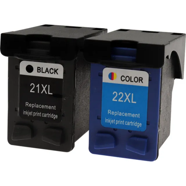 Inktkenners Inktcartridges Geschikt voor HP 21 / HP 22 XL | Geschikt voor HP Deskjet 3940, D1530, F2280, D2360, D2460, Officejet 4315 en PSC 1410 - multipack - Inktpatronen - inkt - inktcartridges - 21xl - 22xl Zwart (18ml)