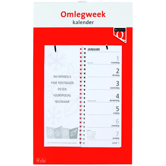 Quantore Weekomlegkalender 2027 Quantore