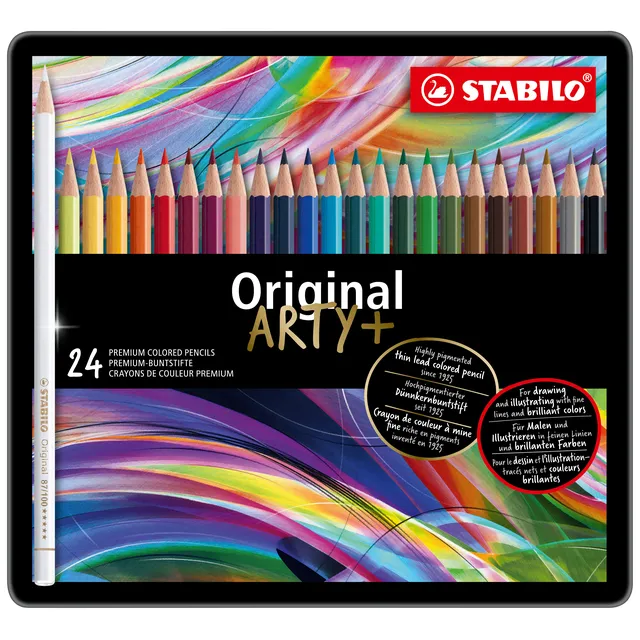 Stabilo Kleurpotloden STABILO 8774 Original Arty assorti blik à 24 stuks