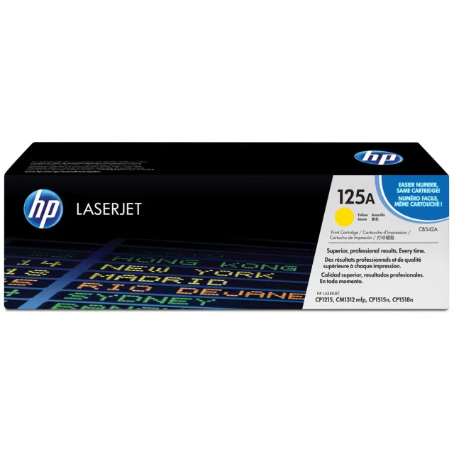 Hp toner 125A, 1 400 pagina's, OEM CB542A, geel