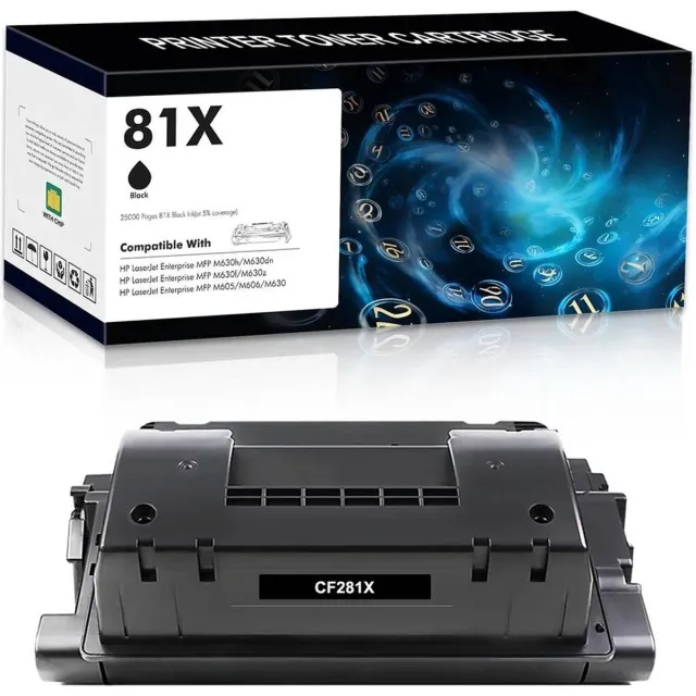 WeCare HP 81X CF281X - huismerk Toner - Zwart - 25000 Pagina's - Geschikt voor M605, M606, M630 Series Zwart XXL