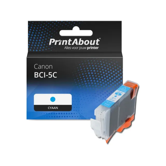 PrintAbout huismerk Inktcartridge BCI-5C Cyaan Geschikt voor Canon