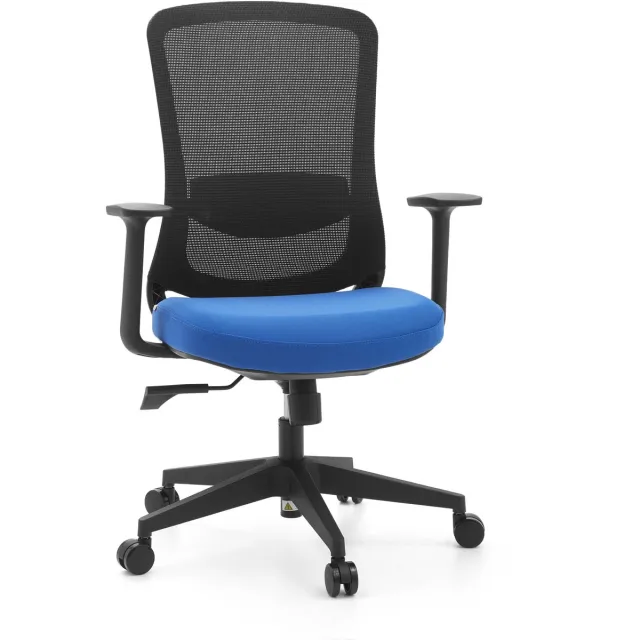 hjh office Bureaustoel / draaistoel SEDITO Zitting stof / rugleuning netstof zwart / blauw hjh OFFICE Zwart/Blauw