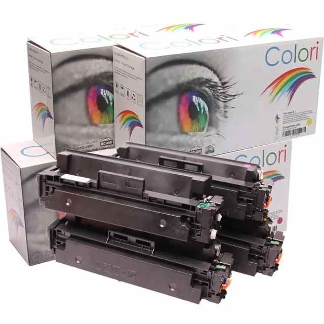 Colori Set 4x Colori huismerk toner geschikt voor HP Laserjet Pro M377dw M452 M452dn M452dw M452nw Laserjet Pro MFP M477 M477fdn M477fdw M477fnw HP 410X 411X 412X 413X CF410X CF411X CF412X CF413X Set 4 kleuren