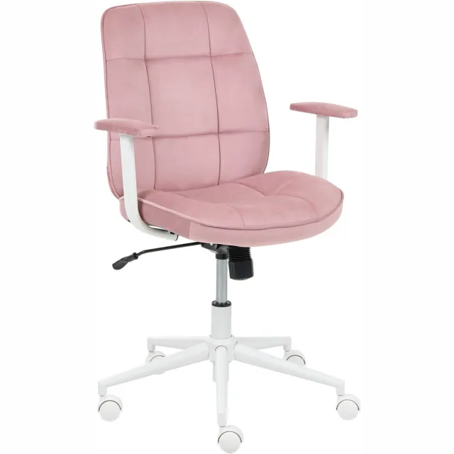 Beliani CARLTON - Bureaustoel - Roze - Fluweel