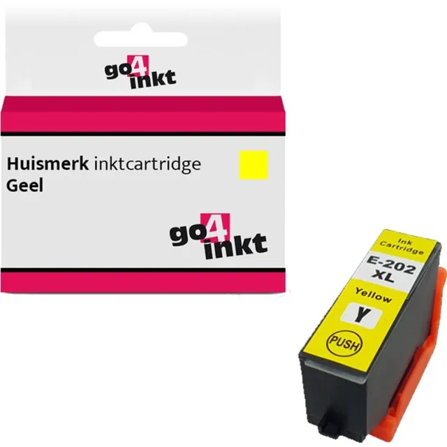 Go4inkt compatible met Epson 202XL y inkt cartridge yellow - Expression Premium XP-6000 XP-6005 XP-6100 XP-6105 Geel