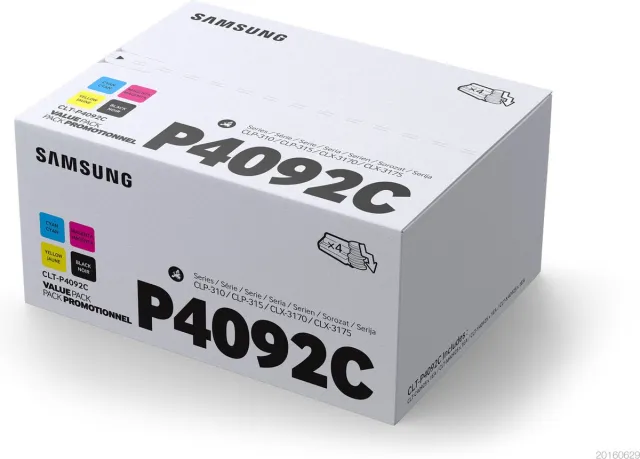 Samsung CLT-P4092C (SU392A) Cyaan, gele, magenta, zwarte tonercartridge Pack voor CLP-310 / CLP-315 / CLX-3170 / CLX-3175-serie