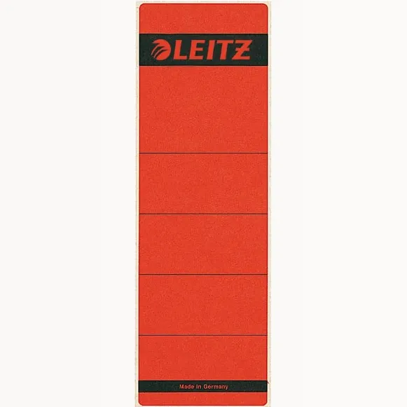 Leitz rugetiketten, zelfklevend, ft 6,1 x 19,1 cm, pak van 10 stuks, rood