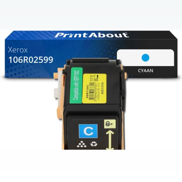 PrintAbout Huismerk Xerox 106R02599 Toner Cyaan