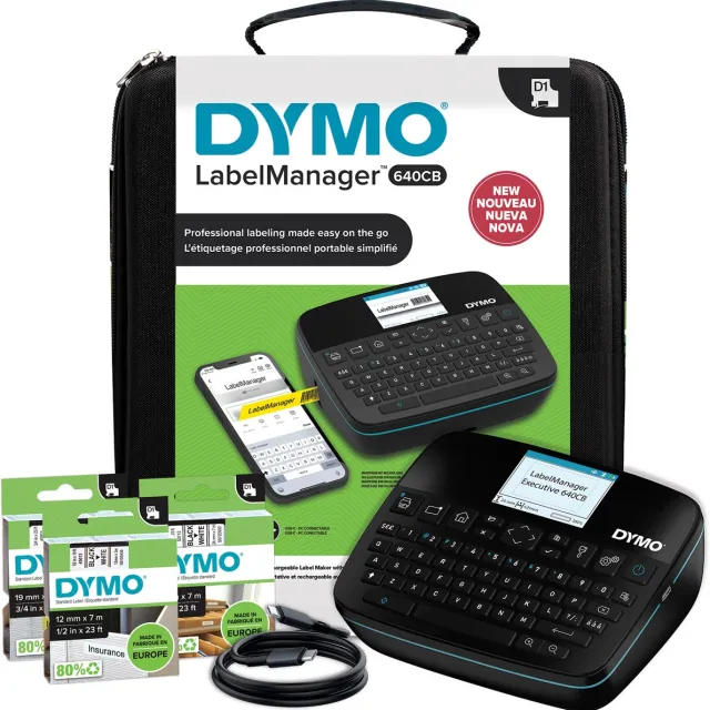 Dymo beletteringsysteem LabelManager Executive 640 CB, qwerty, kitcase wit