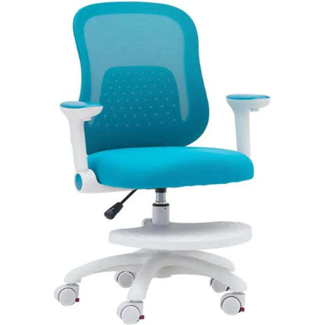 BOG Kinder Bureaustoel Ergonomische Draaistoel - Verstelbare Armleuningen - Bureaustoel Met Lendensteun - In Hoogte Verstelbare Gamingstoel - Blauw