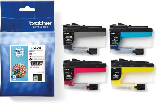 Brother inktcartridge, 750 pagina's, OEM LC-424VAL, 4 kleuren