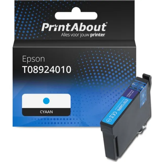 PrintAbout Huismerk Epson T08924010 Inktcartridge Cyaan