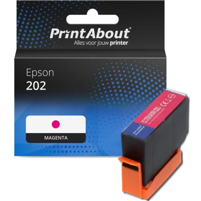 PrintAbout huismerk Inktcartridge 202 (C13T02F34010) Magenta geschikt voor Epson
