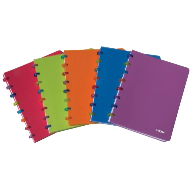 Atoma Tutti Frutti schrift, ft A5, 144 bladzijden, geruit 5 mm, geassorteerde kleuren blauw