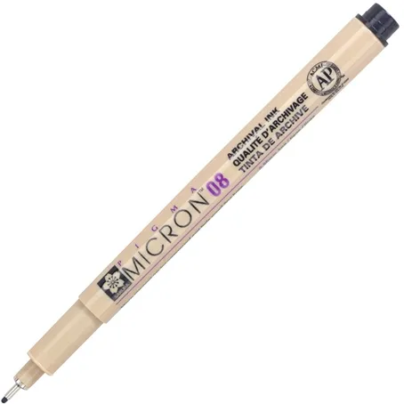Sakura Fineliner Sakura Pigma Micron 08 0.5mm zwart