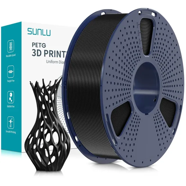 Sunlu PETG Zwart / Black 1 kg - 1.75mm - 3D printer filament